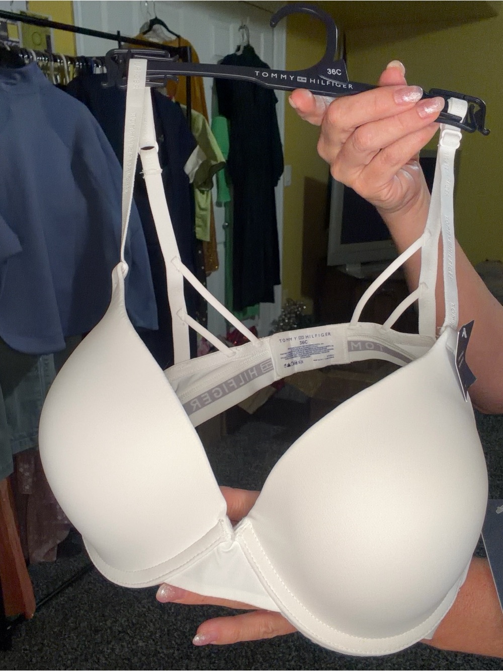 NWT Tommy Hilfiger White Padded T-Shirt Bra